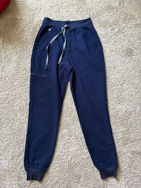 Women’s FIGS Navy Jogger SCRUBS with Drawstring Waist